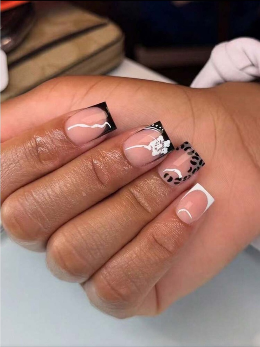 Black & White Frenchies Nails NWT